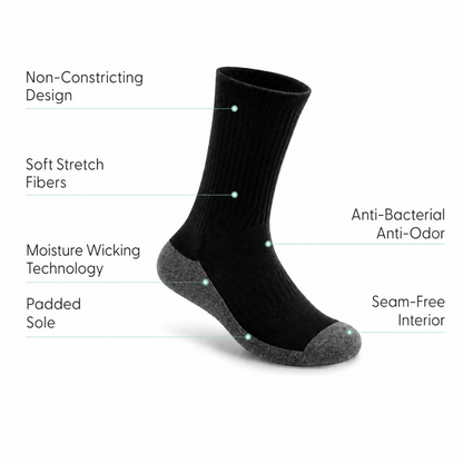 Padded Sole Socks (6-Pairs)