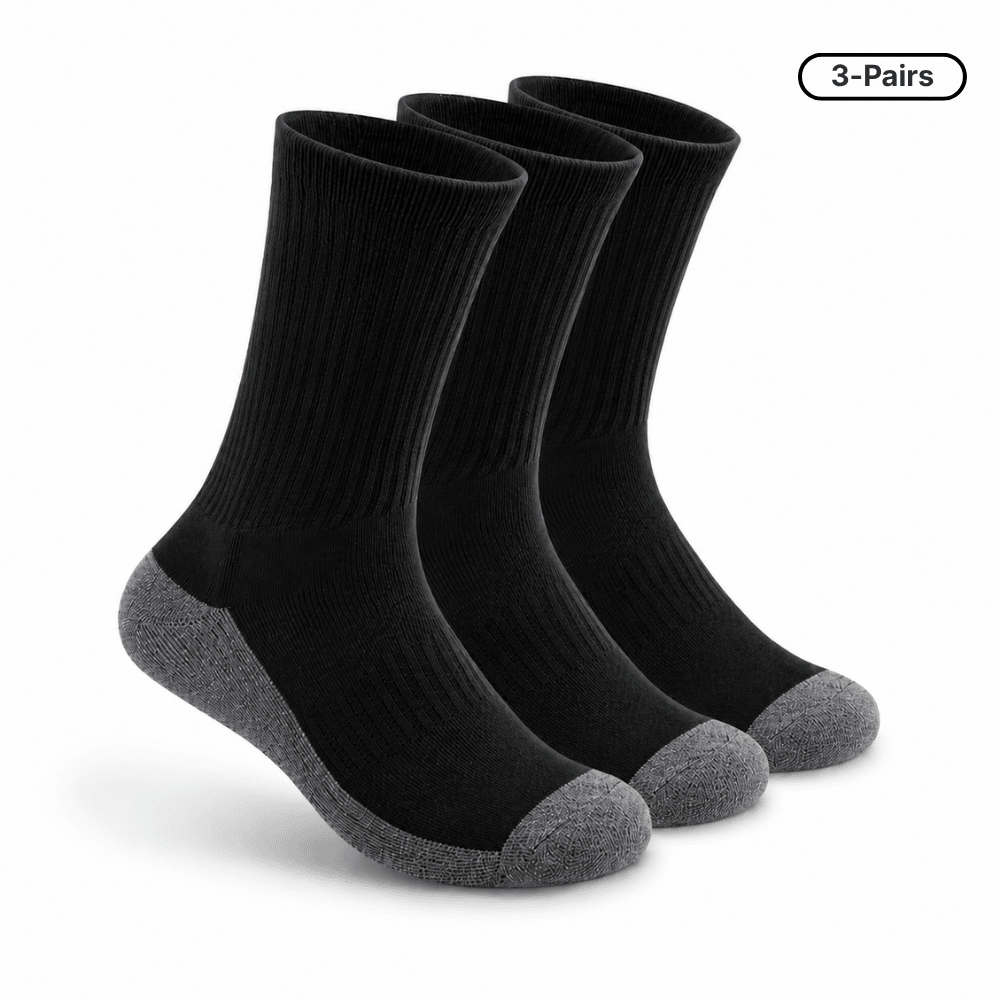 Padded Sole Socks (3-Pairs)