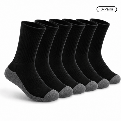 Padded Sole Socks (6-Pairs)