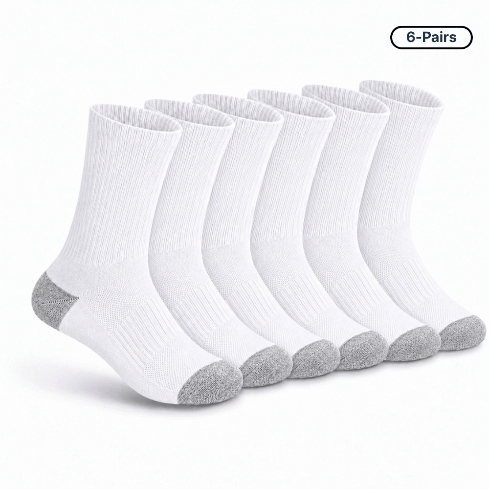 Padded Sole Socks (6-Pairs)